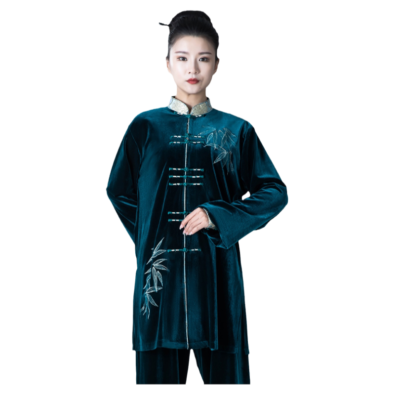 太极服女2026新款秋冬季南韩绒高端武术服太极拳八段锦练功服男款