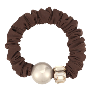 阿吉豆发圈女珍珠水钻珍珠马尾肠圈发饰简约休闲线下同款发绳皮圈