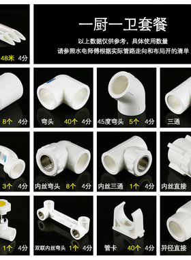 1厨1卫2卫ppr水管配件绿色4分管6dn2025热熔管材i.