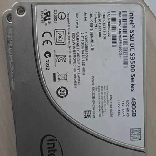 【询价】S3500 480G  两个，一个90%，一个87%适用