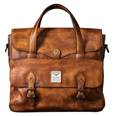 HANMIIS男包头层牛皮手提包