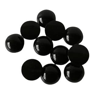 玩偶眼睛鼻子手工材料 散装 diy配件玩偶黑色半圆形小熊眼睛平底