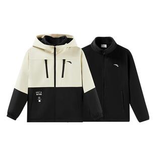 安踏儿童男童两件套上衣2026冬装新款三合一保暖四防摇粒绒厚外套