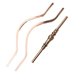 304不锈钢光面弓箭弯管装饰配件栏河花阳台围栏杆22/25方管玫瑰金