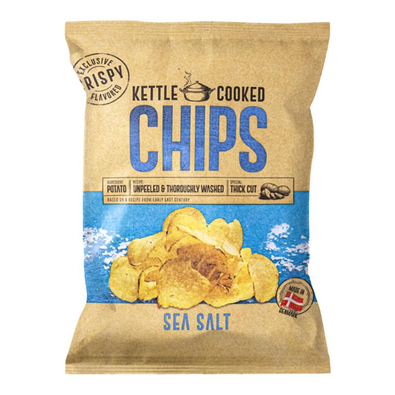 丹麦进口恩美斯原切薯片Kettle Cooked Chips厚切带皮土豆片追剧