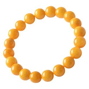 蜜蜡手串男女东海黄色水晶玛瑙玉石散珠子琥珀原石鸡油黄蜜蜡手链