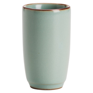 天青汝窑茶杯闻香杯复古陶瓷品茗杯家用开片可养汝瓷主人杯单杯