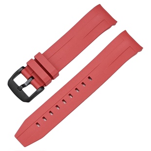 沐时适配Tissot天梭海星系列机械款T120.407氟橡胶弧口21mm表带