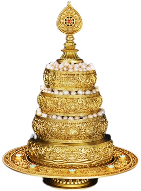 慧宝黄铜摆供藏式佛堂曼扎盘