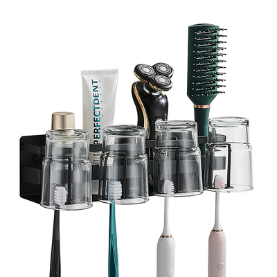 304不锈钢打孔收纳盒牙刷置物架