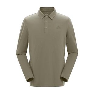 伯希和户外速干T恤男新款休闲长袖翻领polo衫跑步运动弹力打底衣