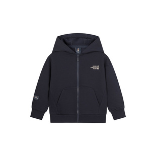 暇步士童装儿童针织外套春秋季新款男童连帽女童休闲百搭开衫上衣