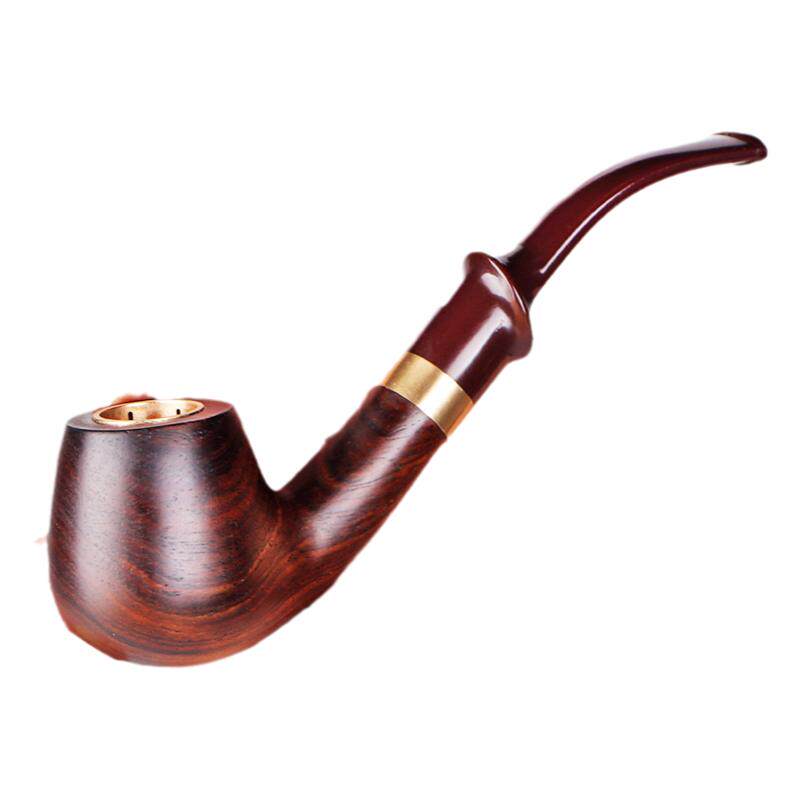 实木合旺烟具铜锅手工三用烟斗