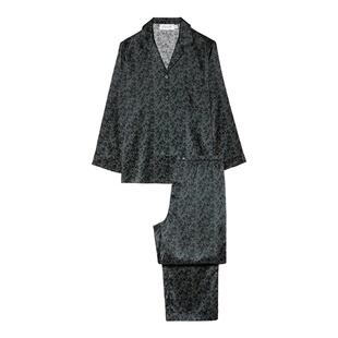MANITO/曼尼陀Tropical 男士小花睡衣套装桑蚕丝家居服复古印花