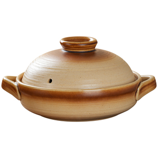 家用砂锅煲仔饭燃气灶专用耐高温干烧不裂陶瓷浅口炒菜老式土陶锅