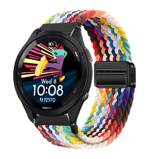 适用于佳明255手表带Forerunner255/265/245磁吸编织腕带女645/165替换带男Vivoactive4S/Venu3S/active5配件