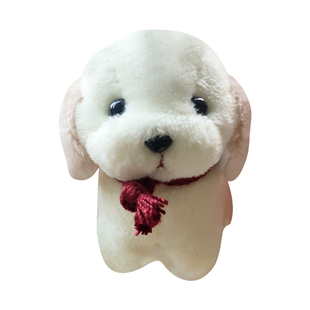 日本正版可爱仿真迷你梅吉小狗毛绒玩具公仔挂件包包挂饰情侣礼物