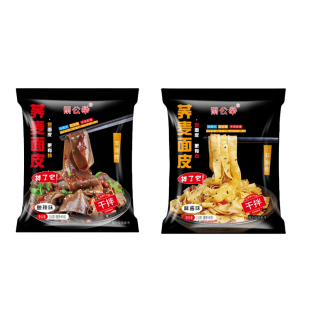 荞麦面皮免煮带料包0脂肪面饼糖即食速食宿舍麻酱乔方便面纯无低
