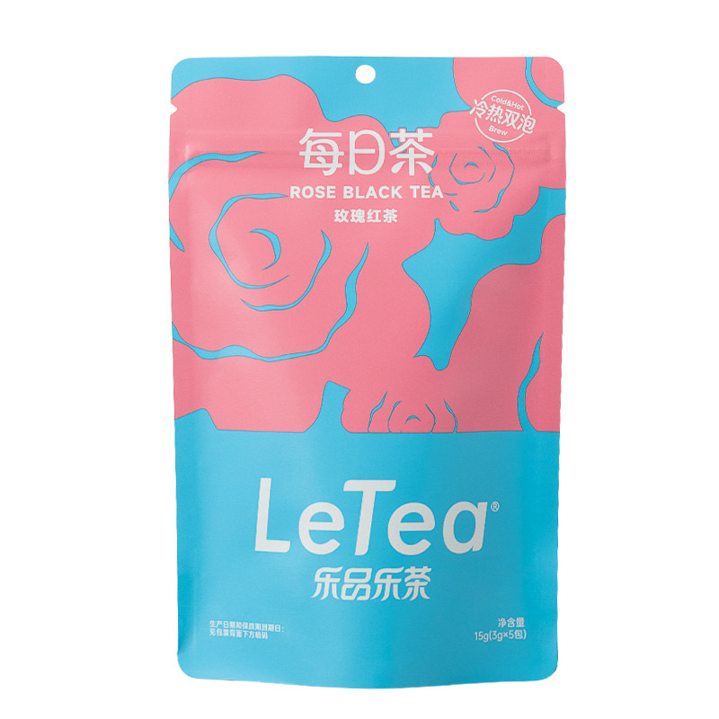 【送波点杯】LeTea乐品乐茶冷泡茶花果茶玫瑰花袋泡茶包吸管