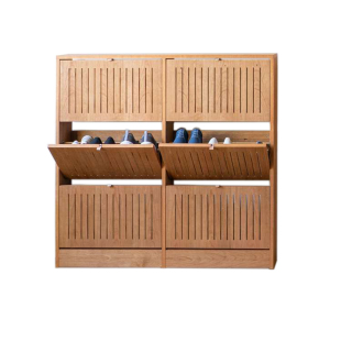 无即所有日式超薄翻斗实木鞋柜极简透气家用大容量收纳玄关入户柜