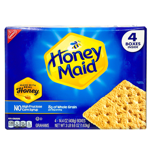 美国直邮 NABISCO纳贝斯克 蜂蜜全麦饼干五谷粗纤维早餐零食1630g