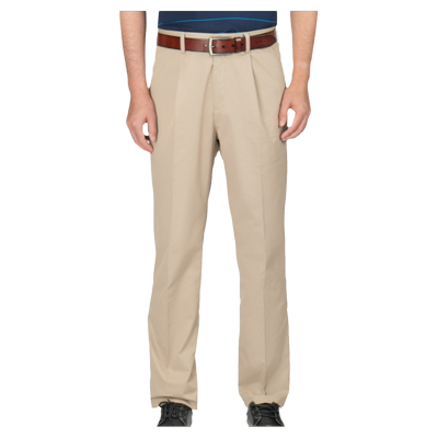 嘉意单褶宽松直筒凉感冰丝休闲裤