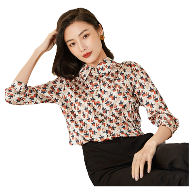 乔万尼衬衫上衣女设计感小众通勤长袖新款商场同款高级感EF3C860