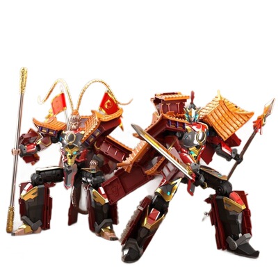 国潮儿童建筑变形玩具大将孙悟空