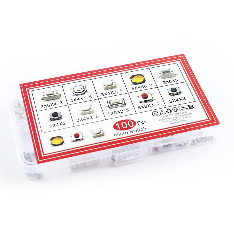 250PCS/100PCS轻触开关汽车开关按键25开关种10贴片规格每种个
