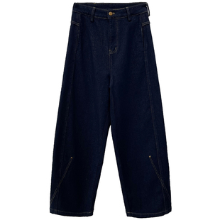 清仓特价防褪色高腰显瘦加绒弯刀牛仔裤女秋冬镰刀裤梨型身材裤子