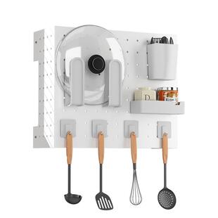 不锈钢热水器遮挡罩燃气管道遮挡洞洞板厨房置物架壁挂式遮丑挡板