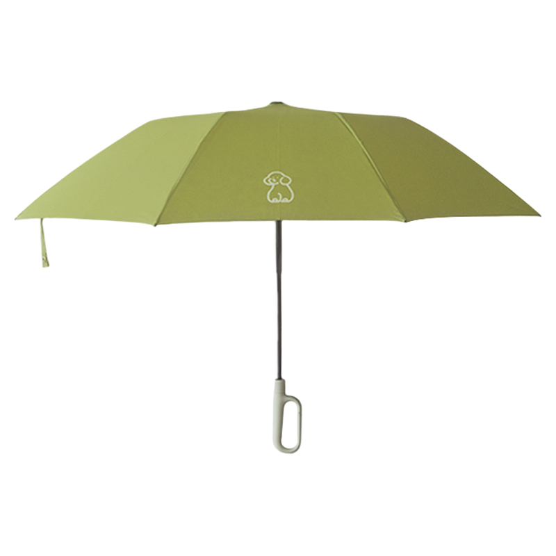 seeu环扣伞小狗伞二折雨伞自动伞便携小清新伞