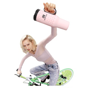 bottledjoy保温杯大容量水杯女生高颜值运动双饮杯车载吸管吨吨杯