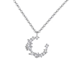 新款法国JUICY DREAMS轻奢小众水晶几何星星月亮纯银许愿项链耳钉