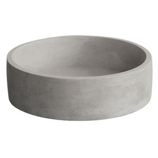 北欧创意圆形矮款水泥花盆小透气宽口大口径多肉拼盘浅口陶盆