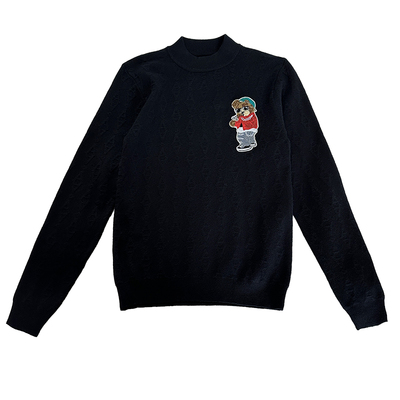 卡通毛衣潮牌针织打底衫内搭中领