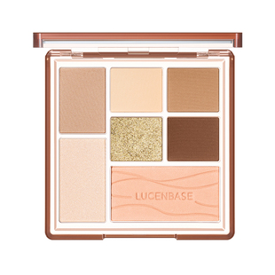 七色眼影盘2025新款日常淡妆卧蚕高光腮红修容一体盘大地色综合盘