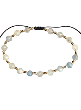 VIKIKO天然海蓝宝串珠小手链