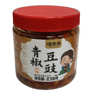 青椒豆豉酱下饭菜香辣豆豉腊八豆正宗湖南特产炒菜拌饭酱辣椒酱