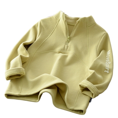 男童冬装德绒洋气酷帅保暖卫衣潮