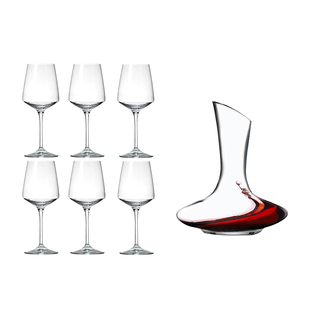 【自营】rcr红酒杯套装家用轻奢高档水晶玻璃高脚酒杯高级醒酒器