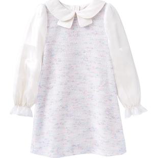 笛莎官方童装女童连衣裙2025春秋新款大童女孩儿童洋气香风公主裙