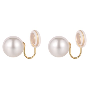 fever同款施家珍珠耳夹无耳洞女复古蚊香盘耳环2025新款爆款耳钉