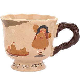 复古马克杯伴手礼盒陶瓷喝水杯子女士生日礼物办公室咖啡杯早餐杯