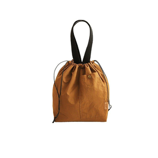 时尚尼龙保温饭盒袋手提袋大容量抽绳束口袋通勤包手拎包保温餐包