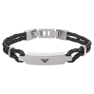 Armani阿玛尼经典LOGO系列男士编织手链 潮流嘻哈男友生日礼物