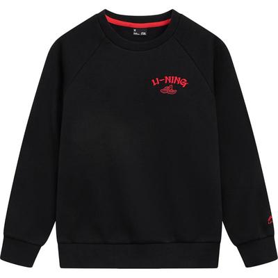 新年装|李宁儿童红色加绒卫衣