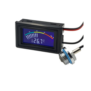电脑水冷 12V 温度计 显温表 指针式 数字式 流速计 水流计 组合