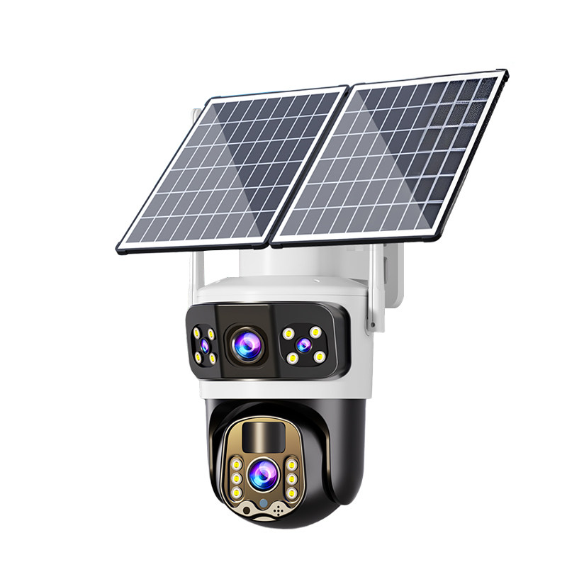 太阳能监控器摄像头360度无死角手机远程无需网络室外高清夜视4G