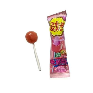 珍宝珠夹心泡棒棒糖连在一起